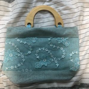 Handmade blue purse
